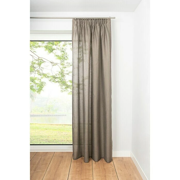 BAUHAUS Schlaufenschal Dot B X H: 135 X 245 Cm, 100 % Polyester, Taupe 3 BAUHAUS Schlaufenschal Dot B X H: 135 X 245 Cm, 100 % Polyester, Taupe