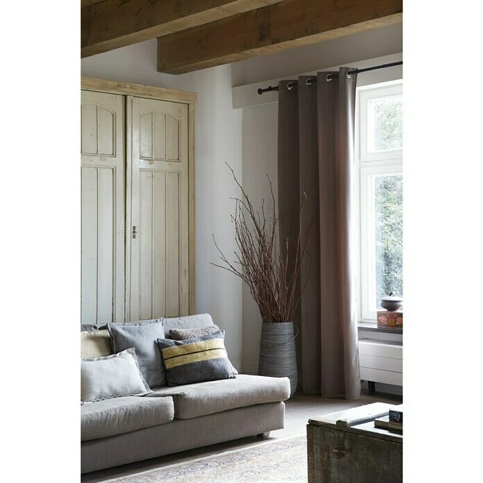 BAUHAUS Elbersdrucke Verdunkelungsvorhang Odeon 140 X 255 Cm, 100 % Polyester, Taupe 4 BAUHAUS Elbersdrucke Verdunkelungsvorhang Odeon 140 X 255 Cm, 100 % Polyester, Taupe – Bild 2