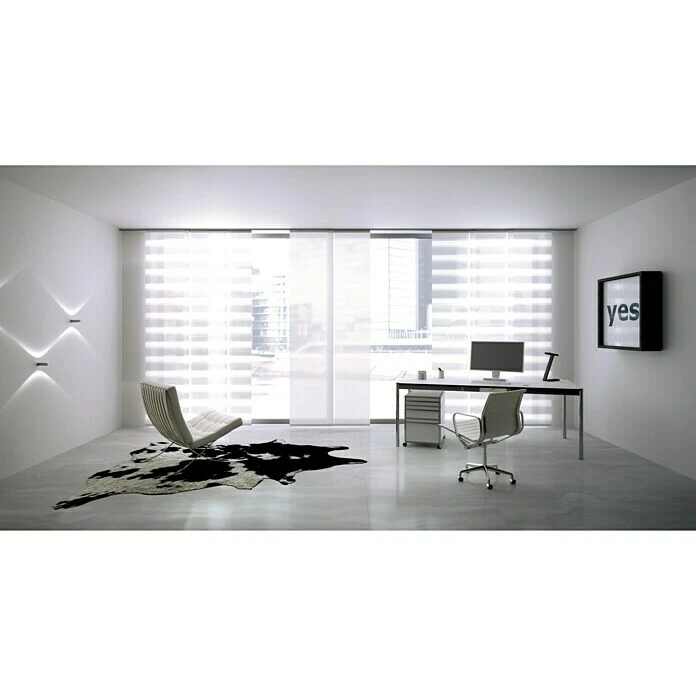 BAUHAUS Expo Ambiente Flächenvorhang Space 60 X 300 Cm, Weiß, 100 % Polyester 5 BAUHAUS Expo Ambiente Flächenvorhang Space 60 X 300 Cm, Weiß, 100 % Polyester – Bild 3