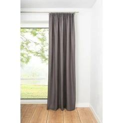 BAUHAUS Schlaufenschal Leinen-Look B X H: 135 X 245 Cm, 100 % Polyester, Grau