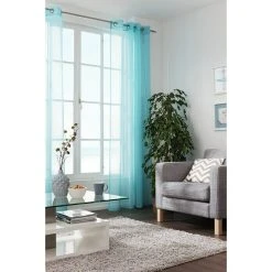 BAUHAUS Expo Ambiente Ösenschal Mia 135 X 245 Cm, 100 % Polyester, Blau -BAUHAUS Shop 12 467