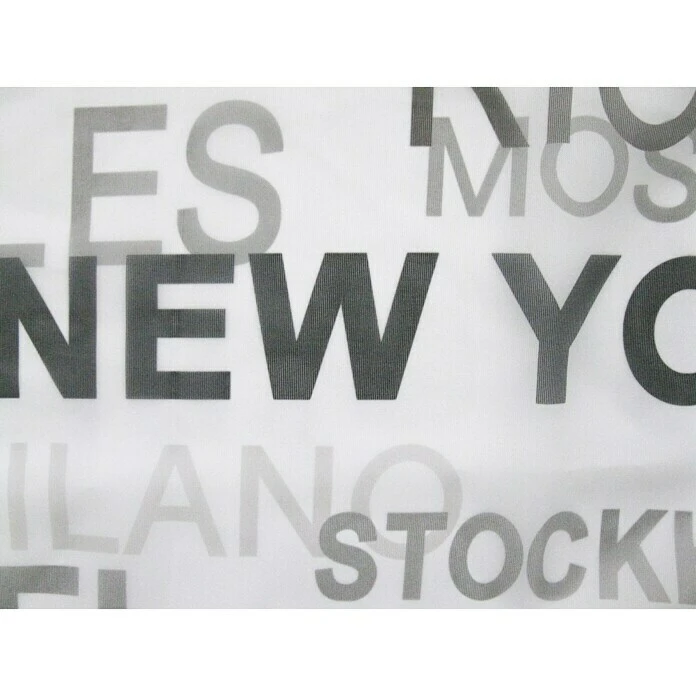 BAUHAUS Elbersdrucke Bistrogardine City 140 X 45 Cm, 100 % Polyester, Grafisch, Weiß/Grau 5 BAUHAUS Elbersdrucke Bistrogardine City 140 X 45 Cm, 100 % Polyester, Grafisch, Weiß/Grau – Bild 3