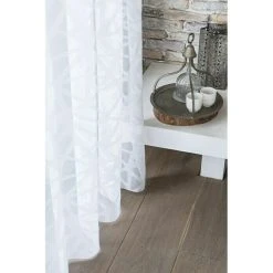 BAUHAUS Rasch Home Ösenschal Zig Zag 140 X 255 Cm, 100 % Polyester, Offwhite -BAUHAUS Shop 12 478