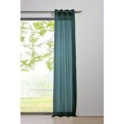 BAUHAUS Ösenschal Transparent B X H: 135 X 245 Cm, 100 % Polyester, Türkis