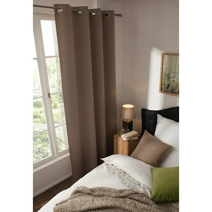BAUHAUS Expo Ambiente Verdunkelungsvorhang Klara 135 X 300 Cm, 100 % Polyester, Beige 4 BAUHAUS Expo Ambiente Verdunkelungsvorhang Klara 135 X 300 Cm, 100 % Polyester, Beige – Bild 2
