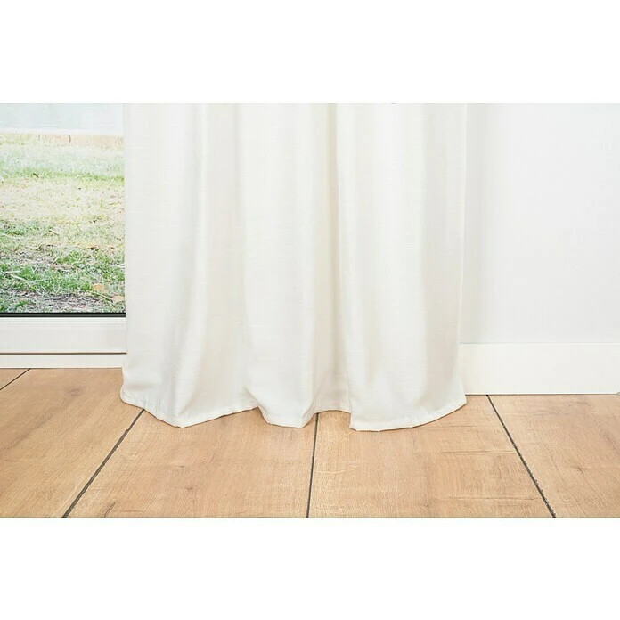 BAUHAUS Schlaufenschal Leinen-Look B X H: 135 X 245 Cm, 100 % Polyester, Weiß 7 BAUHAUS Schlaufenschal Leinen-Look B X H: 135 X 245 Cm, 100 % Polyester, Weiß – Bild 5