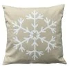 BAUHAUS Kissen X-Mas Snowflake, Beige, 45 X 45 Cm, 100 % Baumwolle