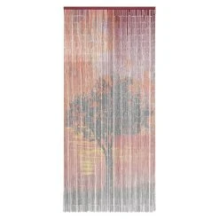 BAUHAUS Conacord Perlenvorhang Sunrise Rot/Orange/Schwarz, 90 X 200 Cm, Bambusstäbchen