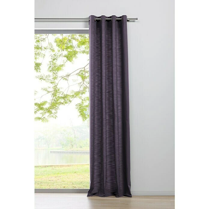 BAUHAUS Ösenschal Leinen-Look B X H: 135 X 300 Cm, 100 % Polyester, Brombeere 3 BAUHAUS Ösenschal Leinen-Look B X H: 135 X 300 Cm, 100 % Polyester, Brombeere