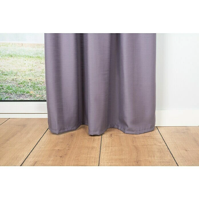 BAUHAUS Ösenschal Leinen-Look B X H: 135 X 300 Cm, 100 % Polyester, Brombeere 5 BAUHAUS Ösenschal Leinen-Look B X H: 135 X 300 Cm, 100 % Polyester, Brombeere – Bild 3