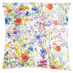 BAUHAUS Kissen Field Of Flowers Bunt, 45 X 45 Cm, 100 % Baumwolle