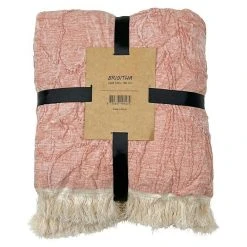 BAUHAUS Decke Brigitha Muted Clay, 180 X 140 Cm, 100 % Polyester