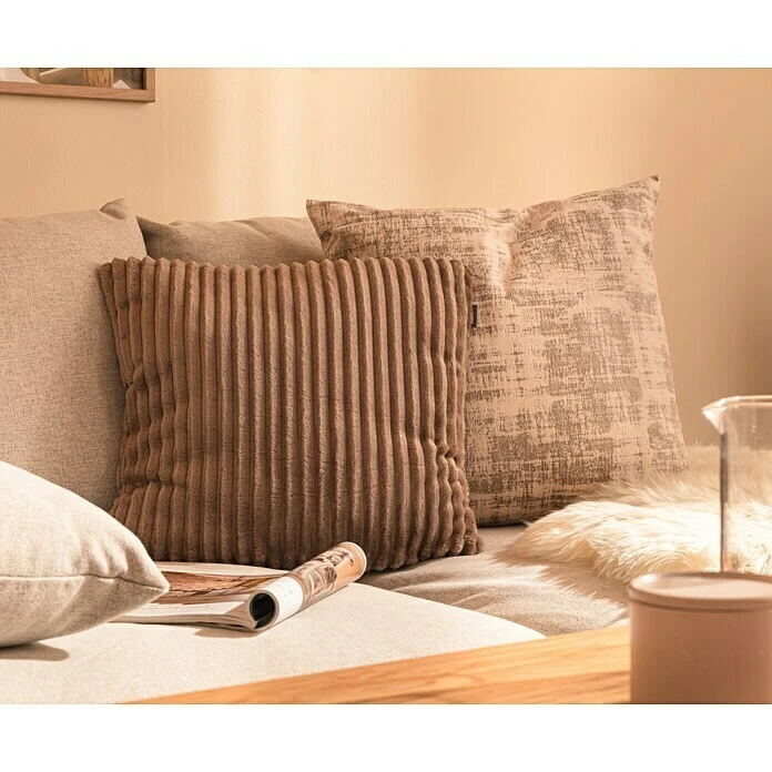 BAUHAUS Kissen Alanya Taupe, 45 X 45 Cm, 100 % Polyester 5 BAUHAUS Kissen Alanya Taupe, 45 X 45 Cm, 100 % Polyester – Bild 3