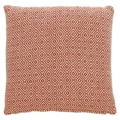 BAUHAUS Kissen Zigzag Rostrot, 45 X 45 Cm, 100 % Baumwolle