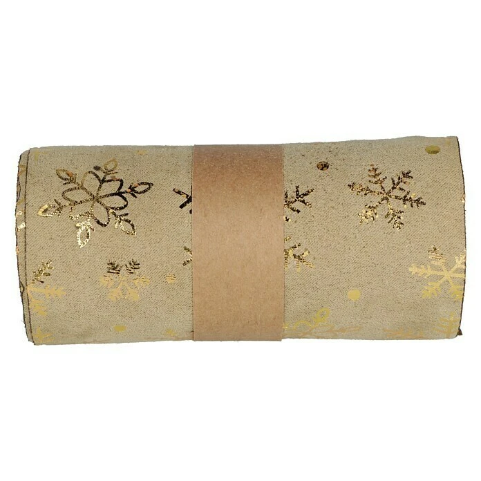 BAUHAUS Dekostoff Braun/Gold, 300 X 12 Cm, 100 % Polyester 5 BAUHAUS Dekostoff Braun/Gold, 300 X 12 Cm, 100 % Polyester – Bild 3