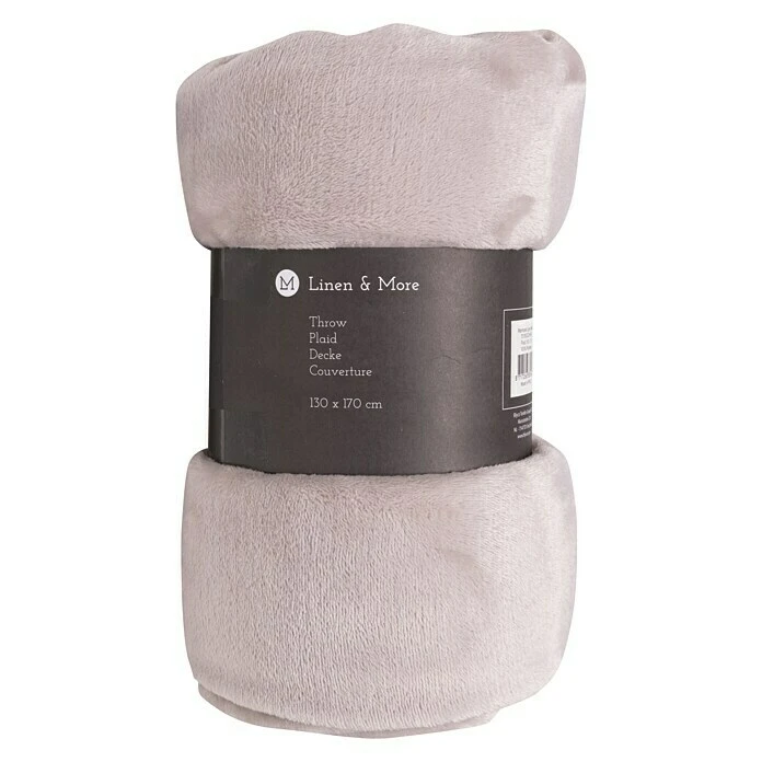 BAUHAUS Decke Marmaris Light Grey, 170 X 130 Cm, 100 % Polyester 3 BAUHAUS Decke Marmaris Light Grey, 170 X 130 Cm, 100 % Polyester