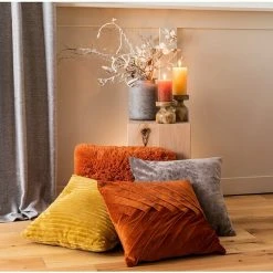 BAUHAUS Kissen Alanya Ocker, 45 X 45 Cm, 100 % Polyester -BAUHAUS Shop 12 669