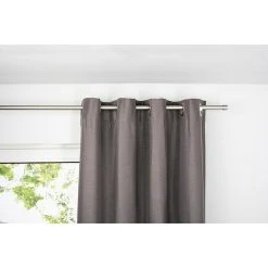 BAUHAUS Ösenschal Leinen-Look B X H: 135 X 245 Cm, 100 % Polyester, Grau -BAUHAUS Shop 12 676