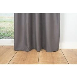 BAUHAUS Ösenschal Leinen-Look B X H: 135 X 245 Cm, 100 % Polyester, Grau -BAUHAUS Shop 12 677