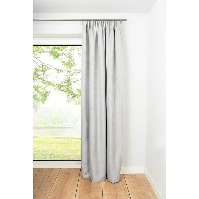 BAUHAUS Verdunkelungsvorhang Dim B X H: 135 X 300 Cm, 100 % Polyester, Grau 3 BAUHAUS Verdunkelungsvorhang Dim B X H: 135 X 300 Cm, 100 % Polyester, Grau