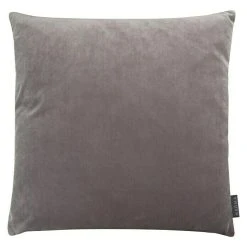 BAUHAUS Kissen Wendekissen Samt Mittelgrau, 50 X 50 Cm, 100 % Polyester