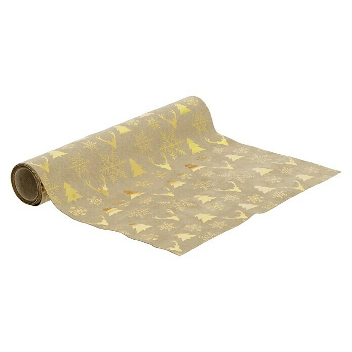 BAUHAUS Dekostoff Braun/Silber, 200 X 28 Cm, 100 % Polyester 3 BAUHAUS Dekostoff Braun/Silber, 200 X 28 Cm, 100 % Polyester