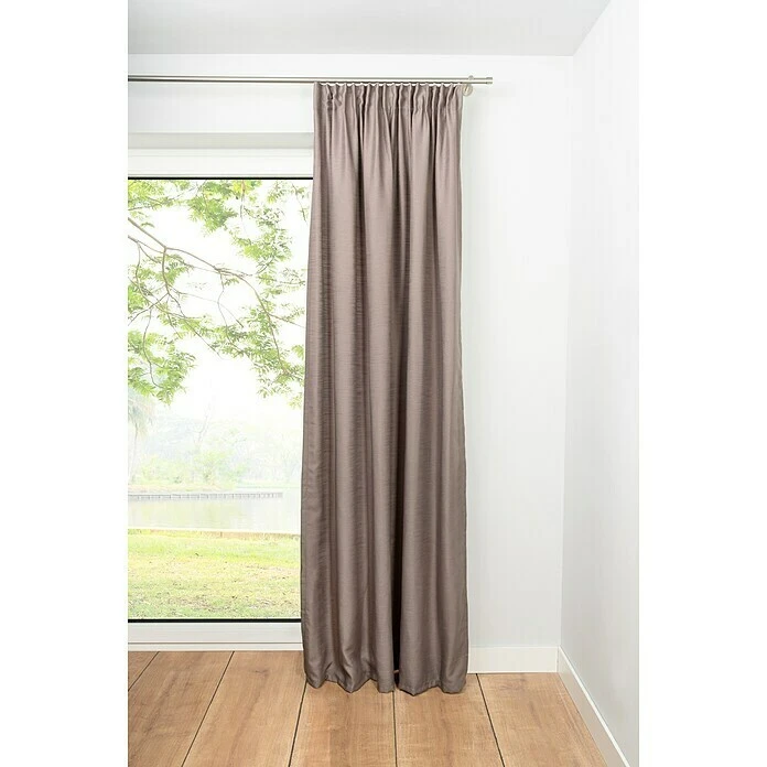BAUHAUS Schlaufenschal Leinen-Look B X H: 135 X 245 Cm, 100 % Polyester, Taupe 3 BAUHAUS Schlaufenschal Leinen-Look B X H: 135 X 245 Cm, 100 % Polyester, Taupe