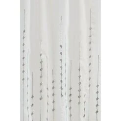 BAUHAUS Elbersdrucke Bistrogardine Helio 140 X 48 Cm, 100 % Polyester, Bestickt, Weiß/Grau -BAUHAUS Shop 12 931