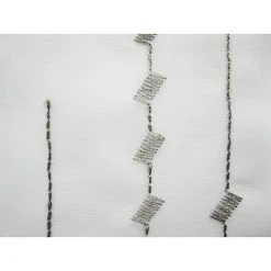 BAUHAUS Elbersdrucke Bistrogardine Helio 140 X 48 Cm, 100 % Polyester, Bestickt, Weiß/Grau -BAUHAUS Shop 12 932