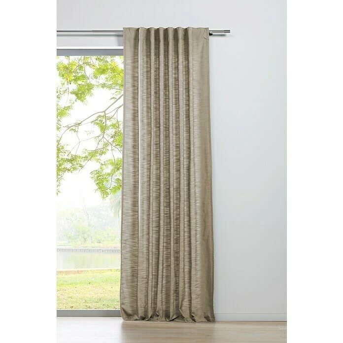 BAUHAUS Schlaufenschal Leinen-Look B X H: 135 X 245 Cm, 100 % Polyester, Beige 3 BAUHAUS Schlaufenschal Leinen-Look B X H: 135 X 245 Cm, 100 % Polyester, Beige