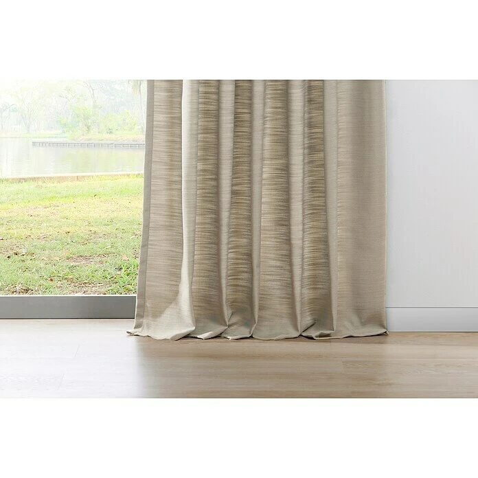 BAUHAUS Schlaufenschal Leinen-Look B X H: 135 X 245 Cm, 100 % Polyester, Beige 7 BAUHAUS Schlaufenschal Leinen-Look B X H: 135 X 245 Cm, 100 % Polyester, Beige – Bild 5