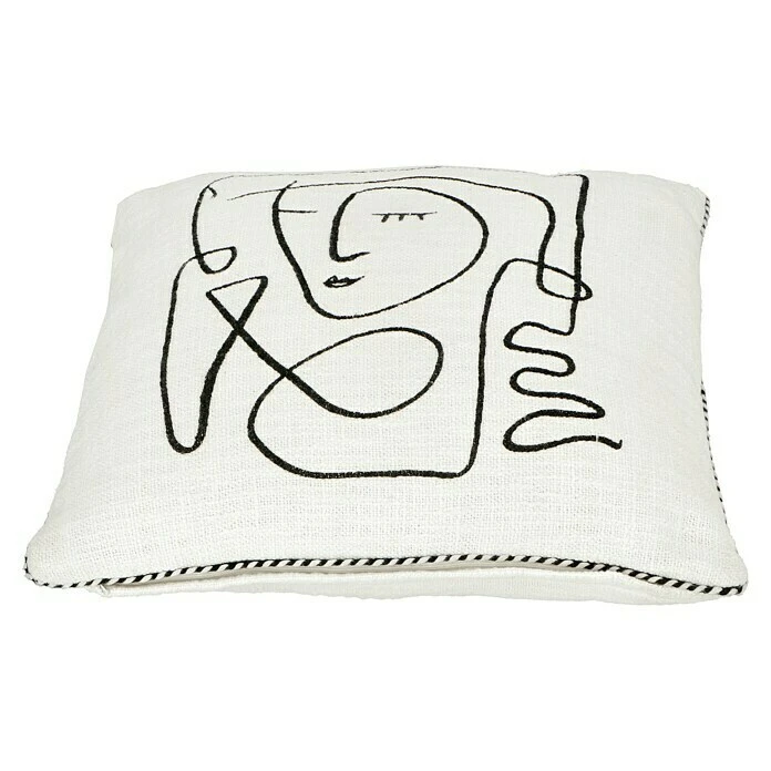 BAUHAUS Kissen Pica I Weiß/Schwarz, 45 X 45 Cm, 100 % Baumwolle 6 BAUHAUS Kissen Pica I Weiß/Schwarz, 45 X 45 Cm, 100 % Baumwolle – Bild 4